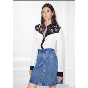 ▪️NWT &Other Stories Embroidery Shirt